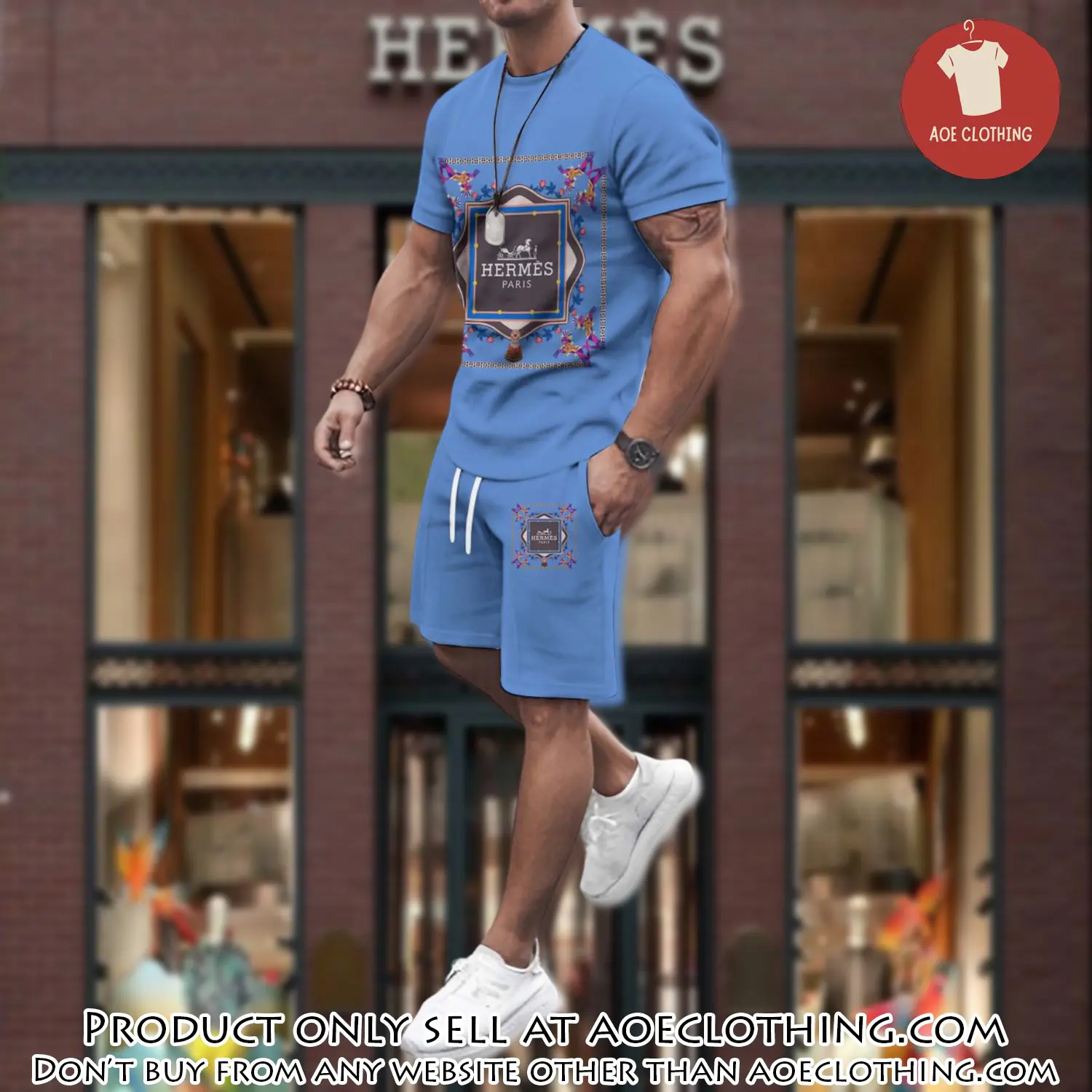 Hermes combo unisex tshirt & short limited luxury outfit cts1105 aoe1813322